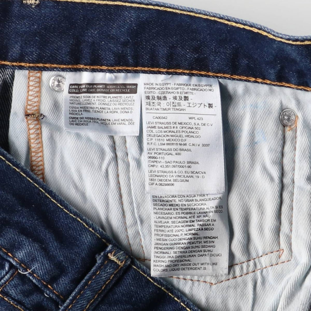 Levi's 505 tapered denim pants for men, size w36 cotton blue type Vintage Second Hand