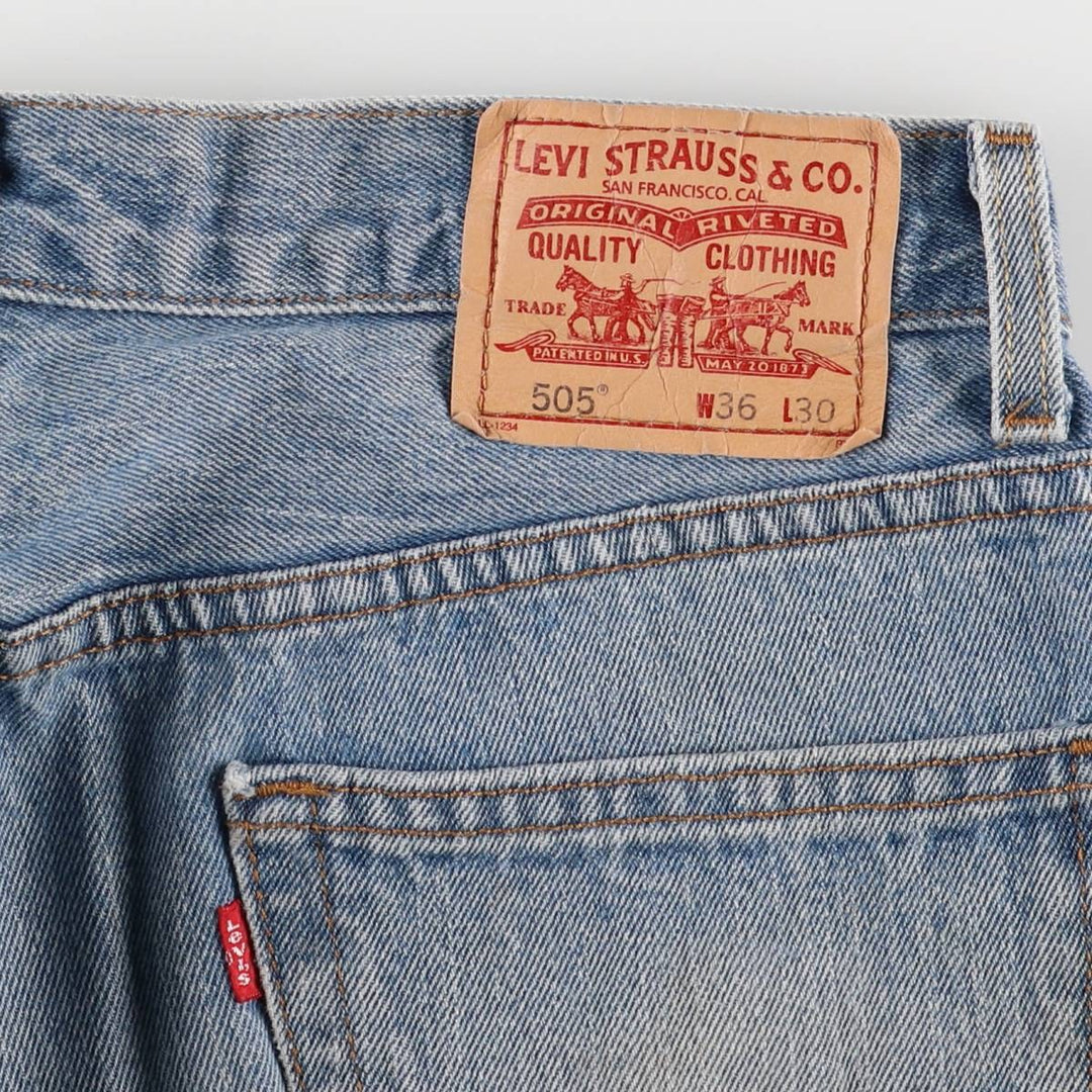 Levi's 505 REGULAR FIT tapered denim pants for men, size w34 cotton blue type Vintage Second Hand