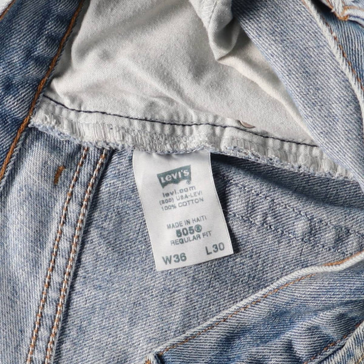 Levi's 505 REGULAR FIT tapered denim pants for men, size w34 cotton blue type Vintage Second Hand