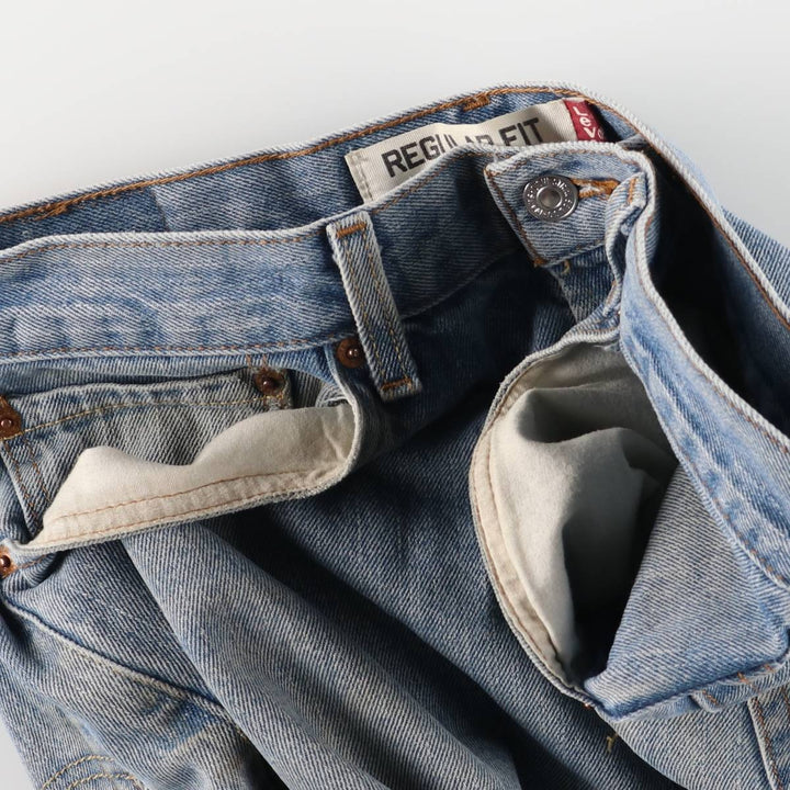 Levi's 505 REGULAR FIT tapered denim pants for men, size w34 cotton blue type Vintage Second Hand