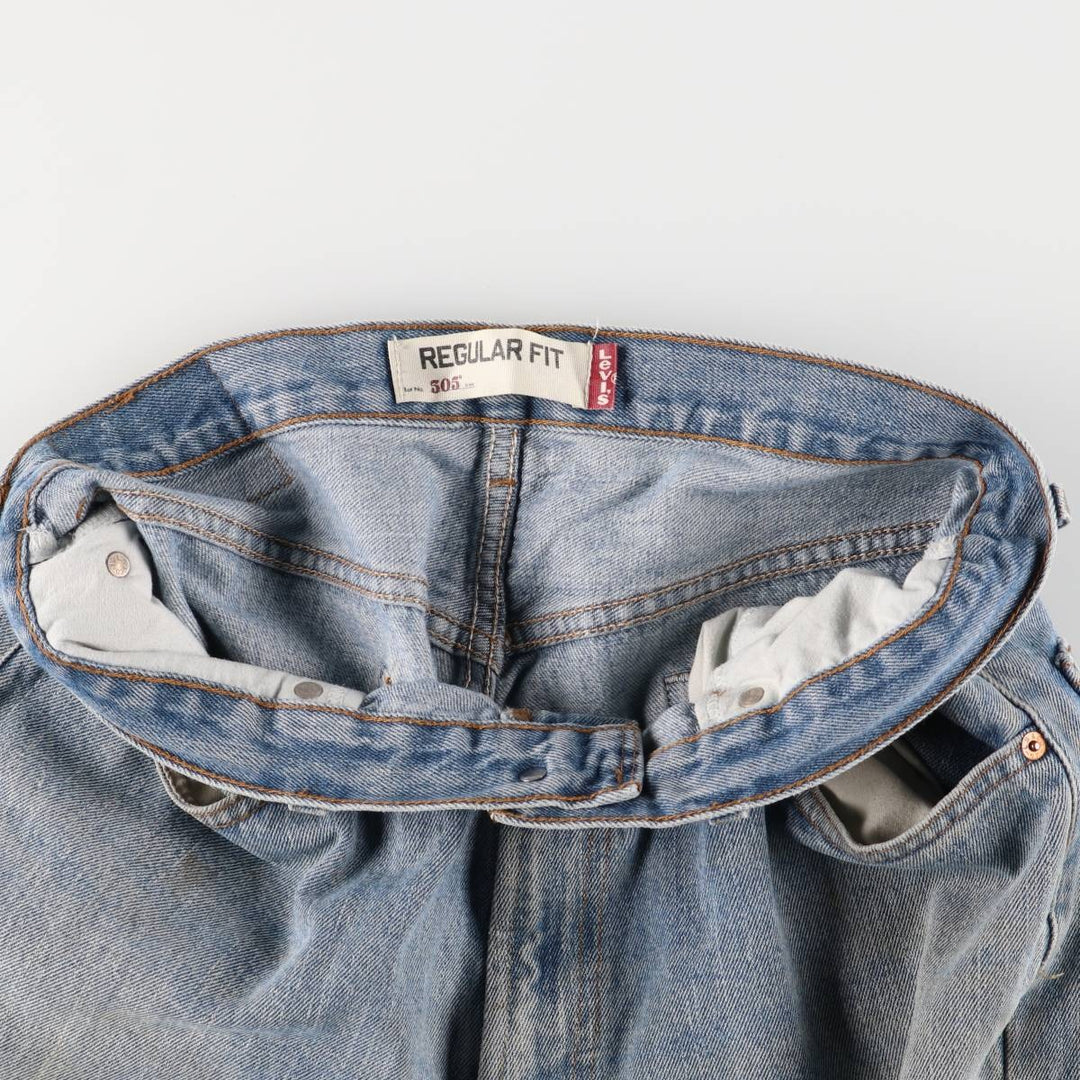 Levi's 505 REGULAR FIT tapered denim pants for men, size w34 cotton blue type Vintage Second Hand