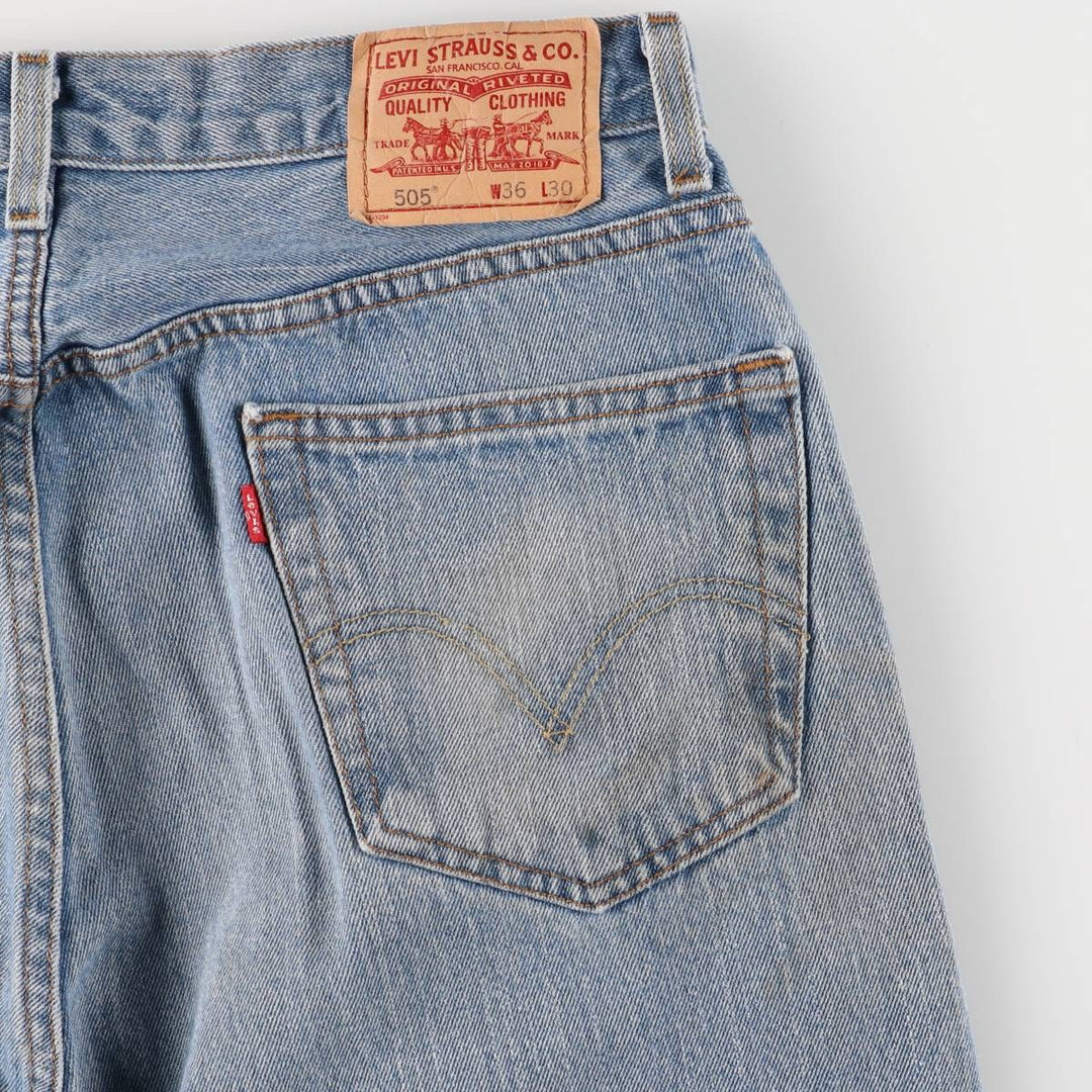 Levi's 505 REGULAR FIT tapered denim pants for men, size w34 cotton blue type Vintage Second Hand