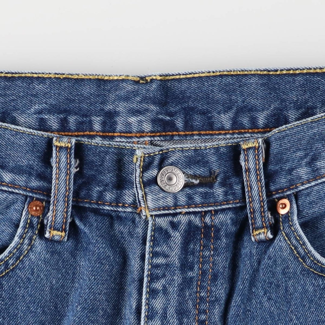 Levi's 505 tapered denim pants for men, size w37 cotton blue type Vintage Second Hand