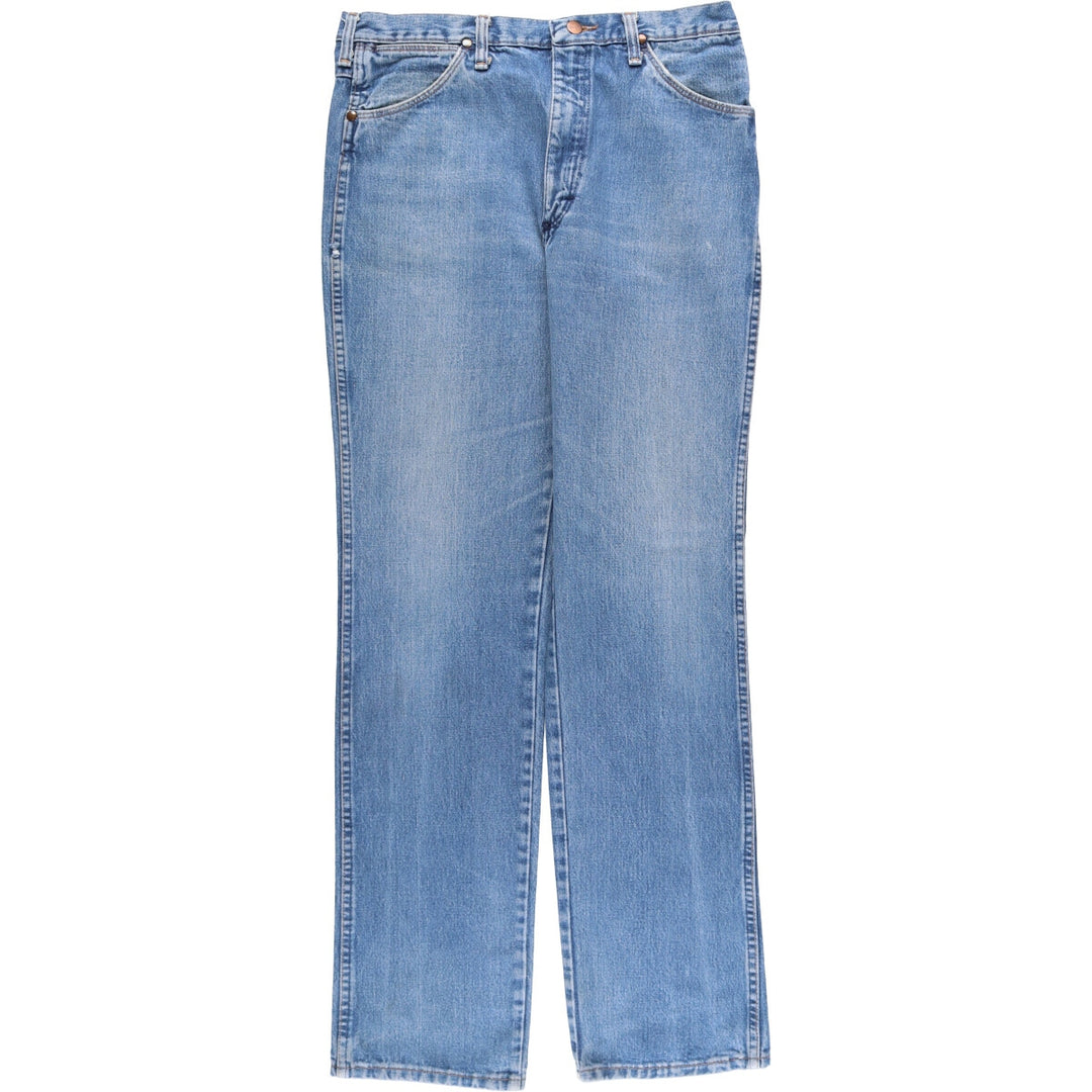 80s-90'S Wrangler Straight Denim Pants, Made in USA, Men's, W34, Vintage cotton blue type Vintage Second Hand