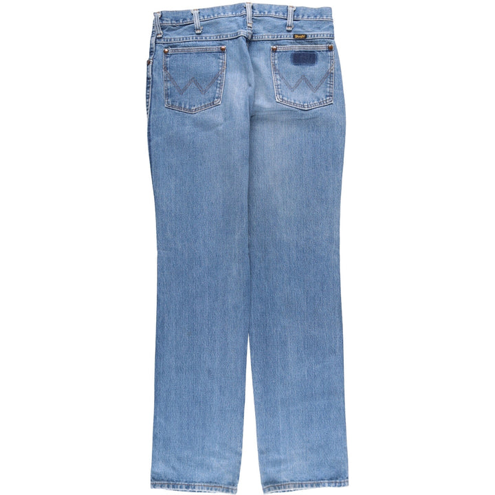 80s-90'S Wrangler Straight Denim Pants, Made in USA, Men's, W34, Vintage cotton blue type Vintage Second Hand