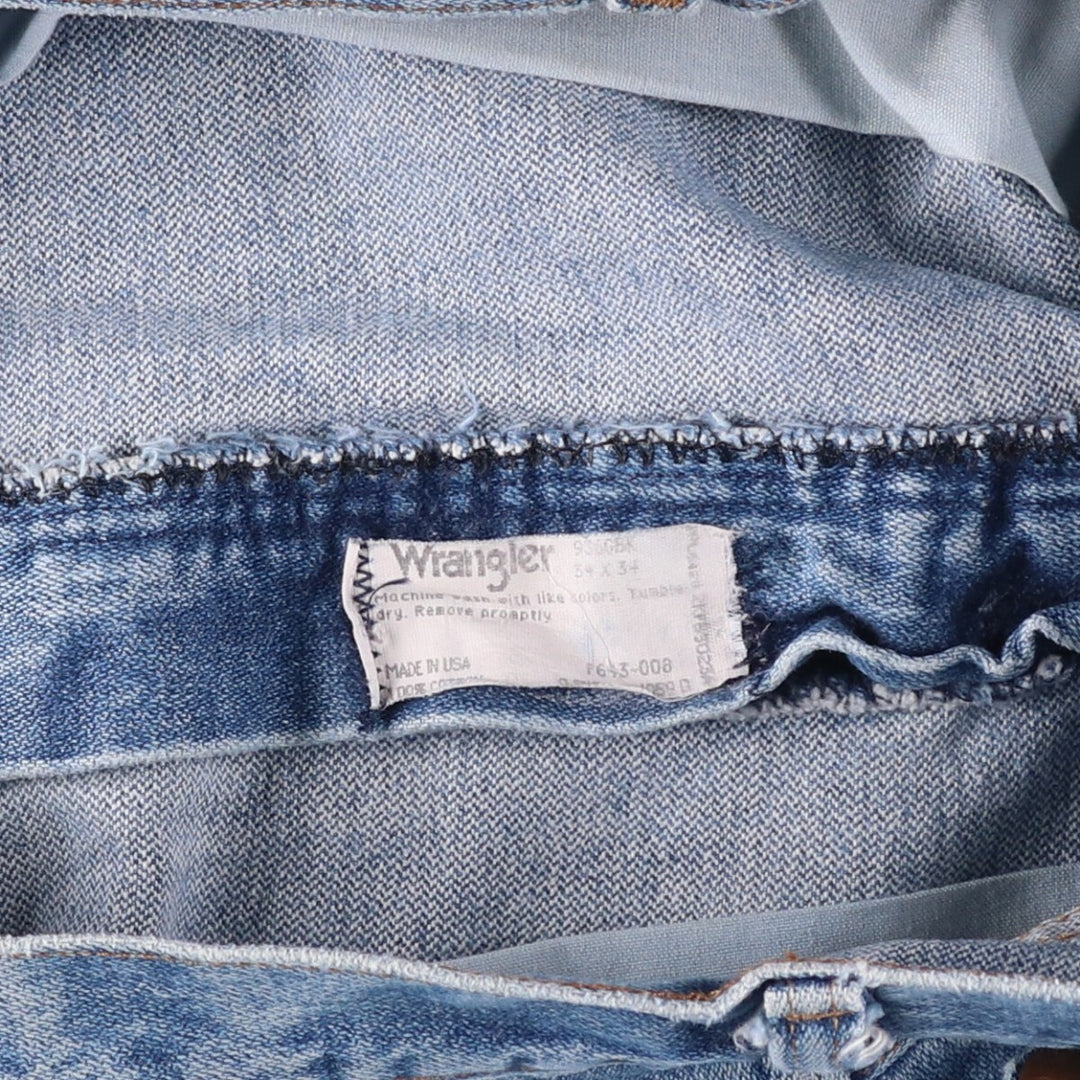 80s-90'S Wrangler Straight Denim Pants, Made in USA, Men's, W34, Vintage cotton blue type Vintage Second Hand