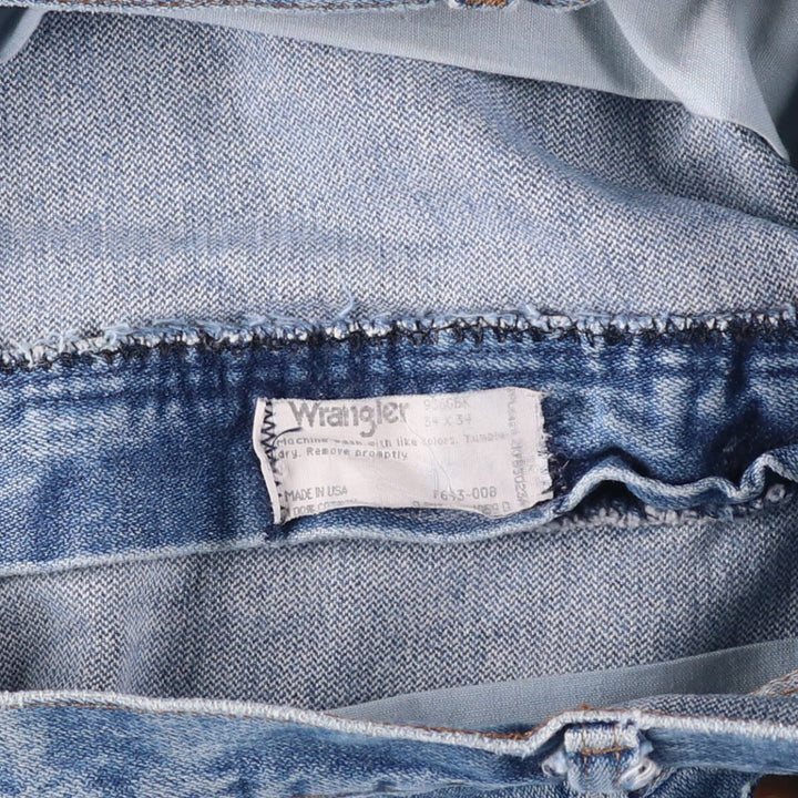 80s-90'S Wrangler Straight Denim Pants, Made in USA, Men's, W34, Vintage cotton blue type Vintage Second Hand