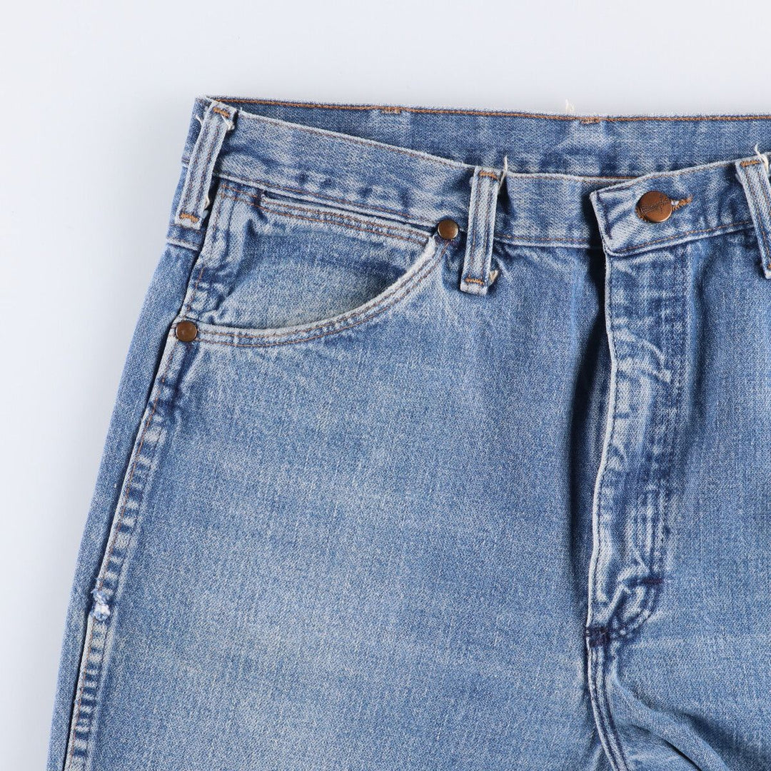 80s-90'S Wrangler Straight Denim Pants, Made in USA, Men's, W34, Vintage cotton blue type Vintage Second Hand