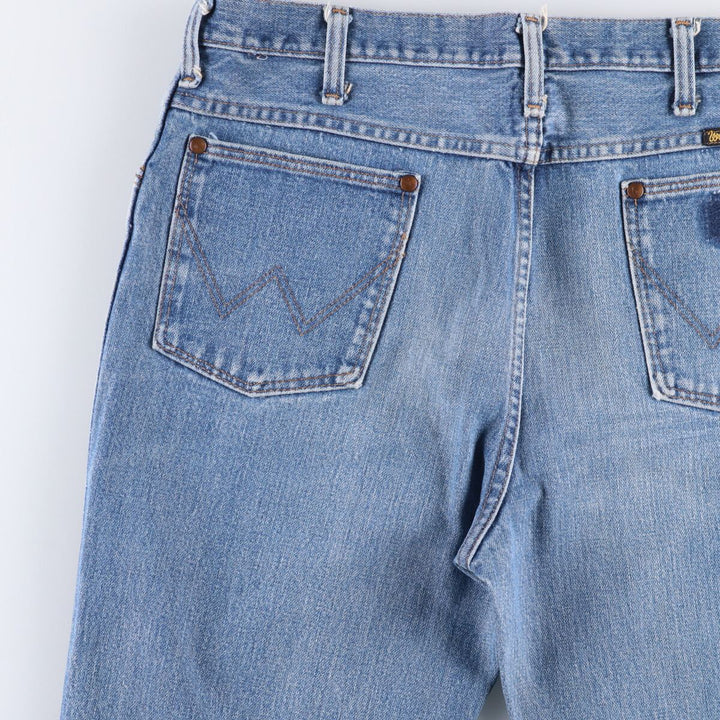 80s-90'S Wrangler Straight Denim Pants, Made in USA, Men's, W34, Vintage cotton blue type Vintage Second Hand