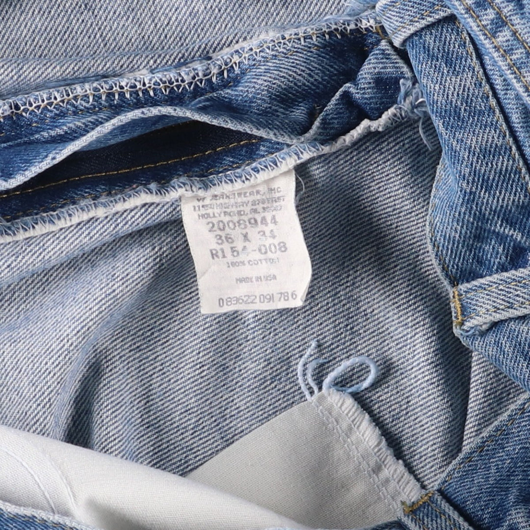 90'S Lee Straight Denim Pants Made in USA Men's W35 Vintage cotton blue type Vintage Second Hand