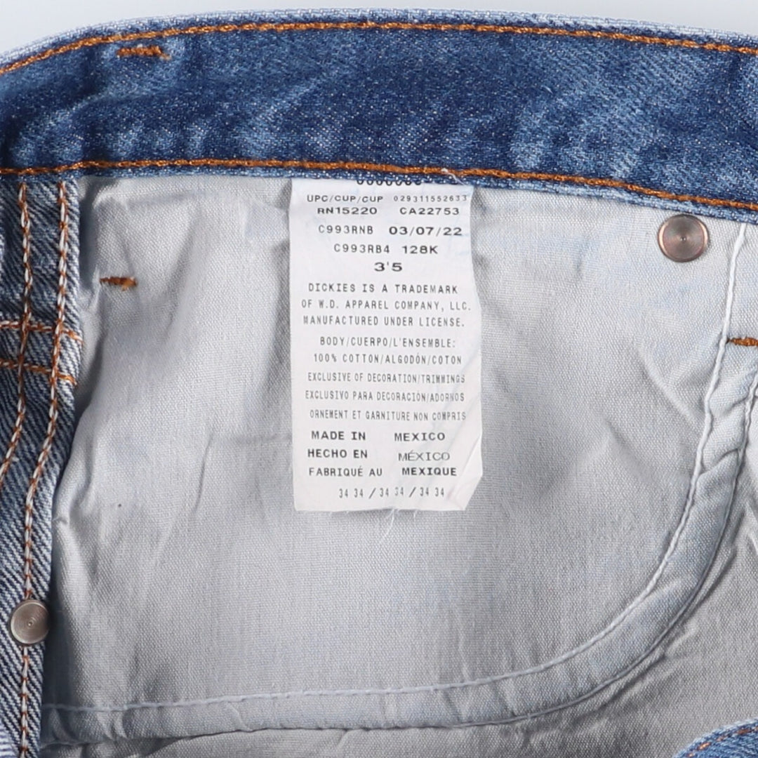 Dickies Straight Denim Pants for Men, W34 equivalent cotton blue type Vintage Second Hand