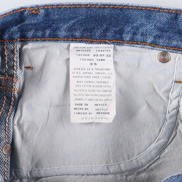 Dickies Straight Denim Pants for Men, W34 equivalent cotton blue type Vintage Second Hand