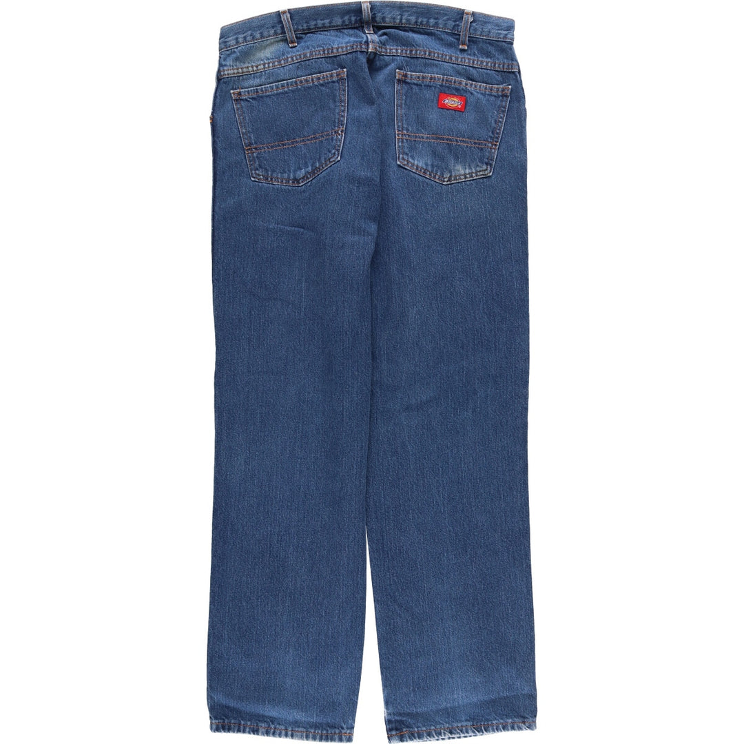 Dickies Straight Denim Pants for Men, W34 equivalent unclear blue type Vintage Second Hand