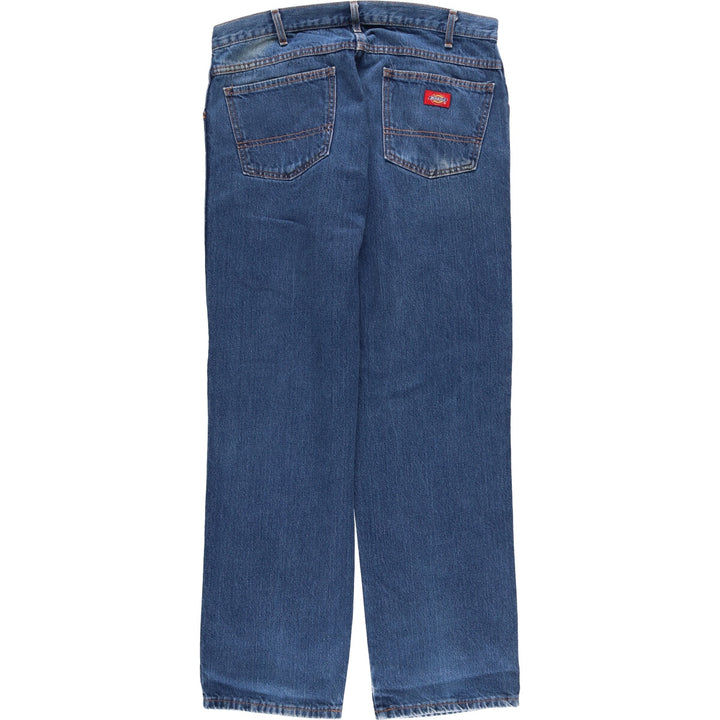 Dickies Straight Denim Pants for Men, W34 equivalent unclear blue type Vintage Second Hand