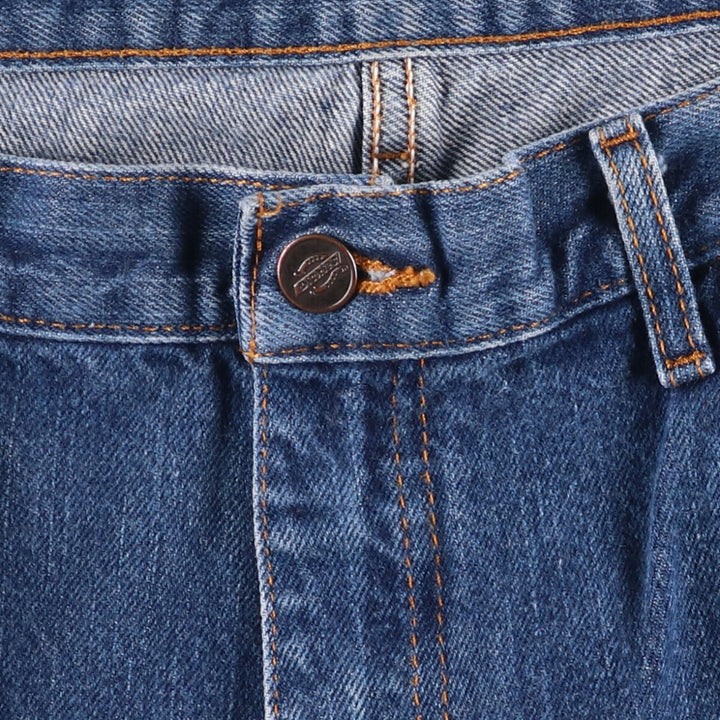 Dickies Straight Denim Pants for Men, W34 equivalent unclear blue type Vintage Second Hand