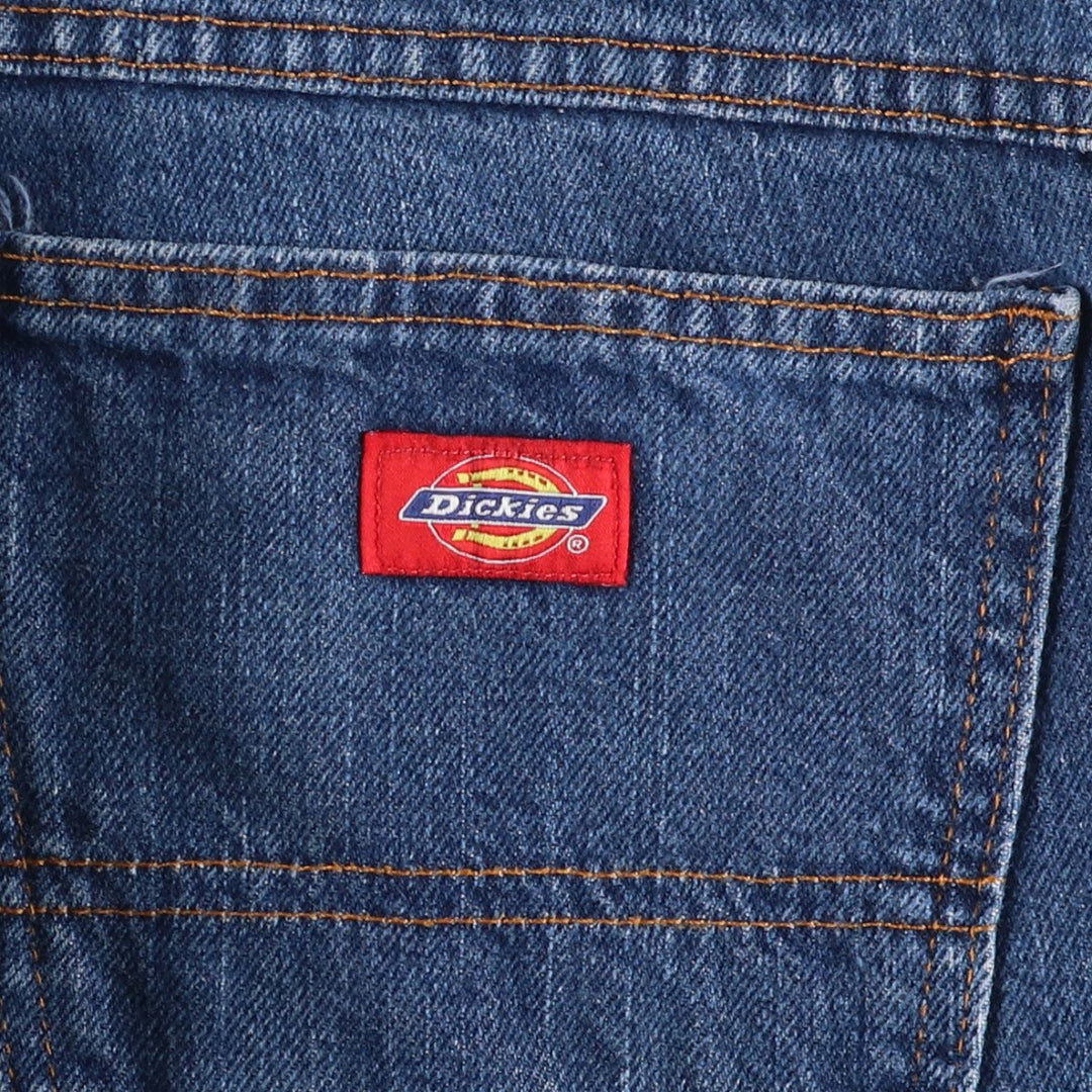 Dickies Straight Denim Pants for Men, W34 equivalent unclear blue type Vintage Second Hand