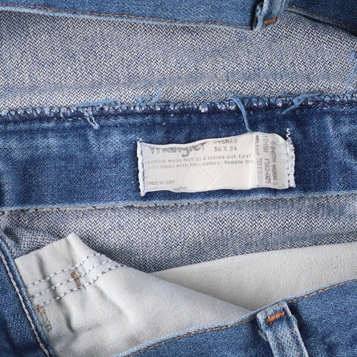 80s-90'S Wrangler Straight Denim Pants, Made in USA, Men's, W36, Vintage unclear blue type Vintage Second Hand
