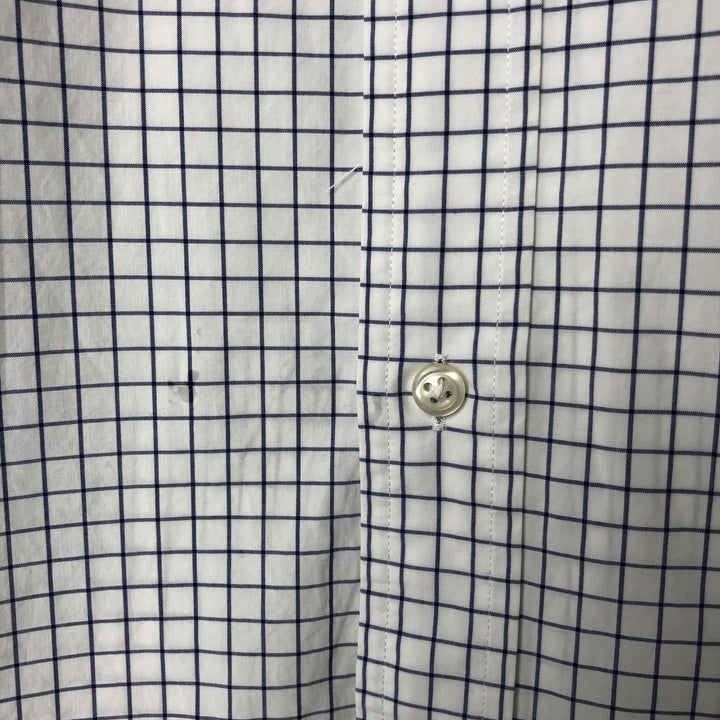 Ralph Lauren long sleeve button down check shirt, men's XL size cotton navy blue type Vintage Second Hand