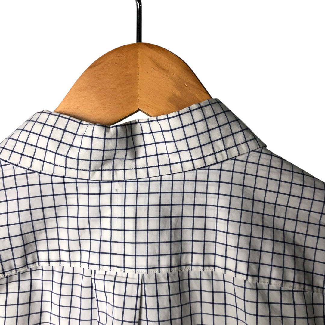 Ralph Lauren long sleeve button down check shirt, men's XL size cotton navy blue type Vintage Second Hand