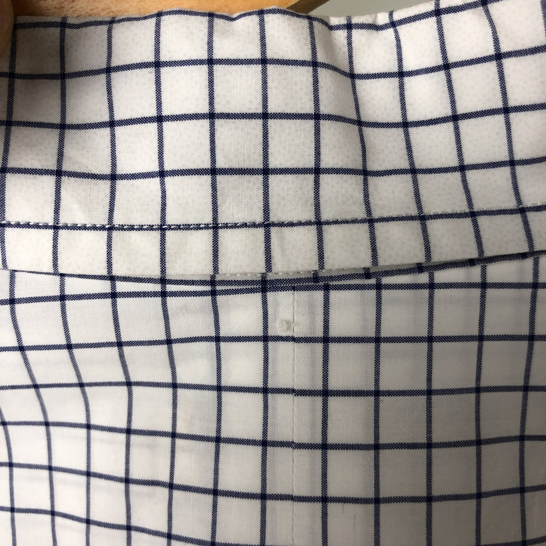 Ralph Lauren long sleeve button down check shirt, men's XL size cotton navy blue type Vintage Second Hand