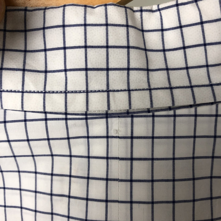 Ralph Lauren long sleeve button down check shirt, men's XL size cotton navy blue type Vintage Second Hand