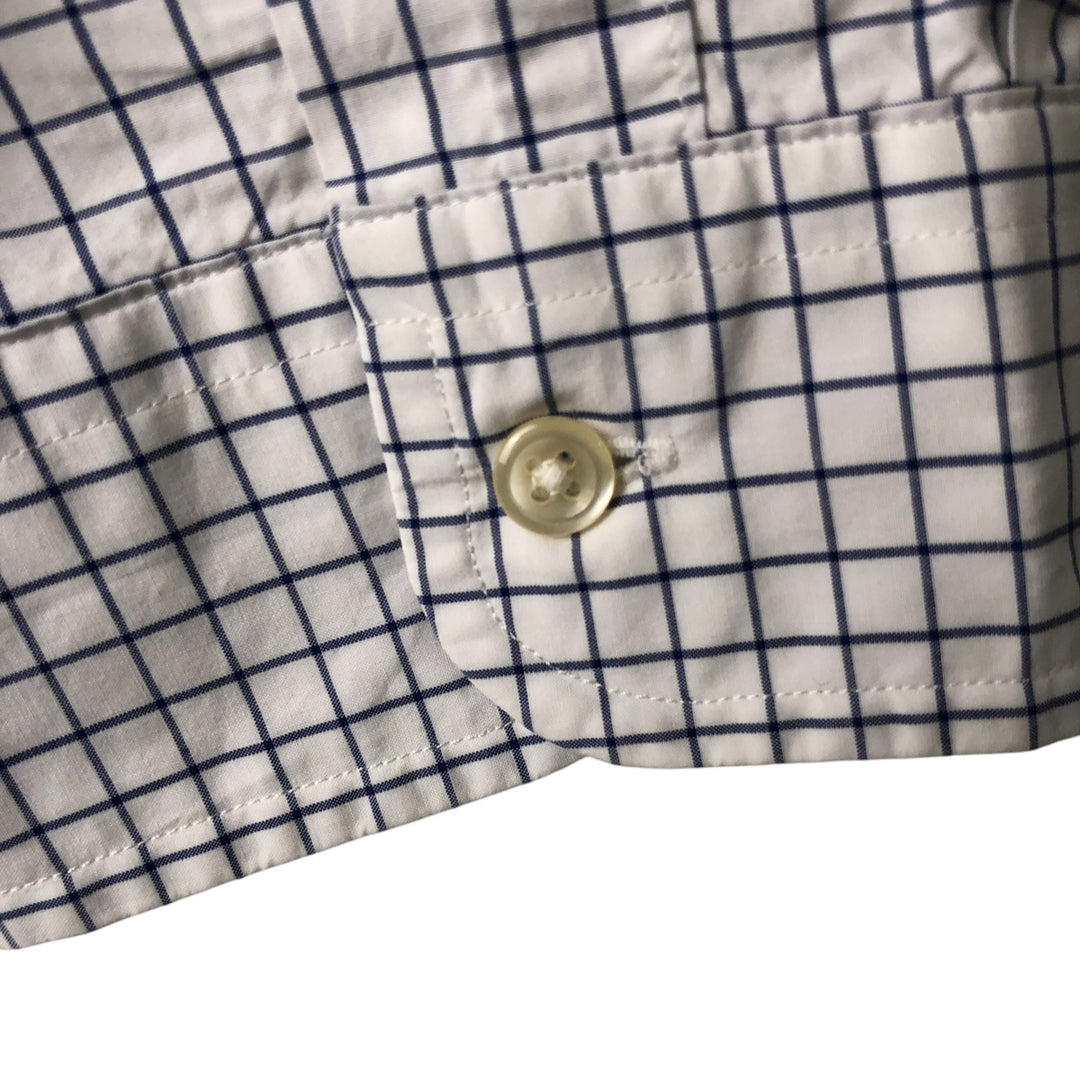 Ralph Lauren long sleeve button down check shirt, men's XL size cotton navy blue type Vintage Second Hand