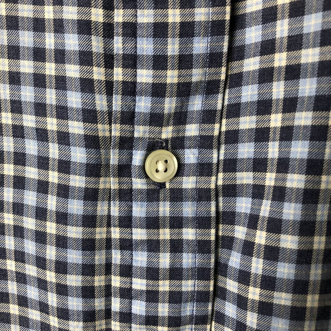 Ralph Lauren Classic Fit Long Sleeve Cotton Check Shirt, Men's XL cotton Blue type light blue Vintage Second Hand