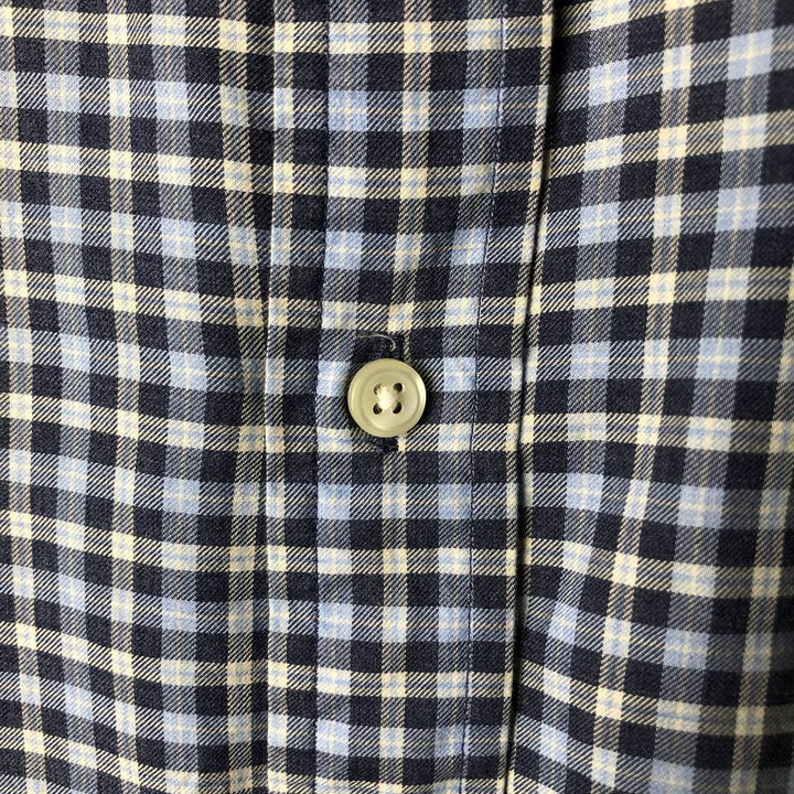 Ralph Lauren Classic Fit Long Sleeve Cotton Check Shirt, Men's XL cotton Blue type light blue Vintage Second Hand