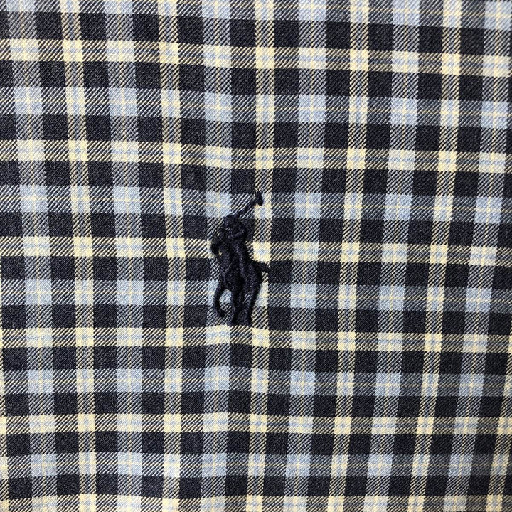 Ralph Lauren Classic Fit Long Sleeve Cotton Check Shirt, Men's XL cotton Blue type light blue Vintage Second Hand