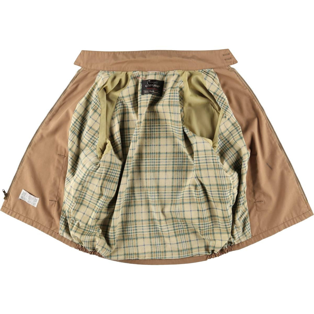 70's Sears SPORTSWEAR Harrington Jacket Swing Top Men's Size L unclear beige type brown Vintage Second Hand