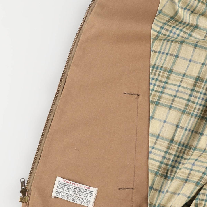 70's Sears SPORTSWEAR Harrington Jacket Swing Top Men's Size L unclear beige type brown Vintage Second Hand