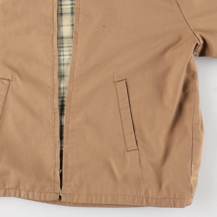 70's Sears SPORTSWEAR Harrington Jacket Swing Top Men's Size L unclear beige type brown Vintage Second Hand