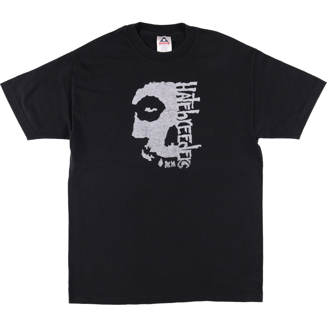 MISFITS Skull Pattern Band T-shirt Made in USA Men's L size cotton black type Vintage Second Hand