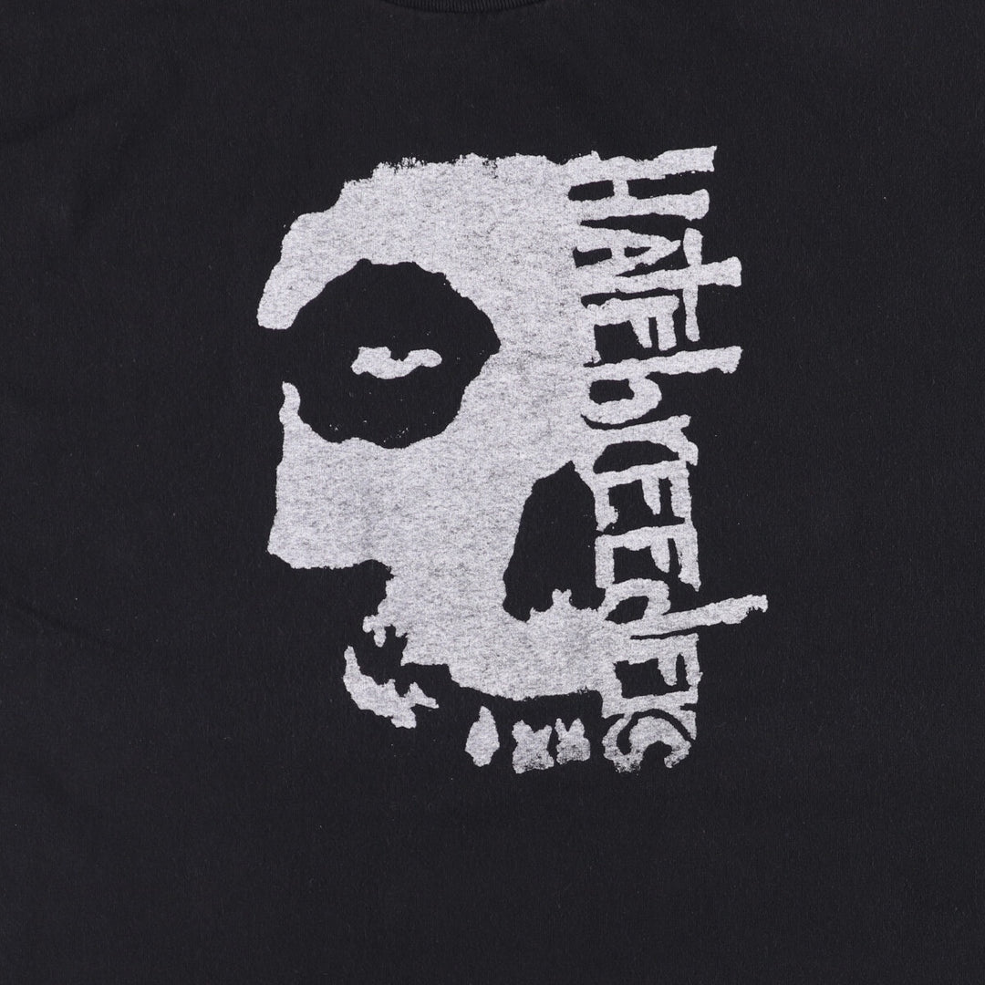 MISFITS Skull Pattern Band T-shirt Made in USA Men's L size cotton black type Vintage Second Hand