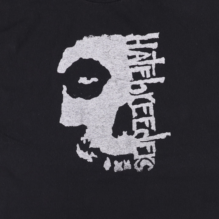 MISFITS Skull Pattern Band T-shirt Made in USA Men's L size cotton black type Vintage Second Hand