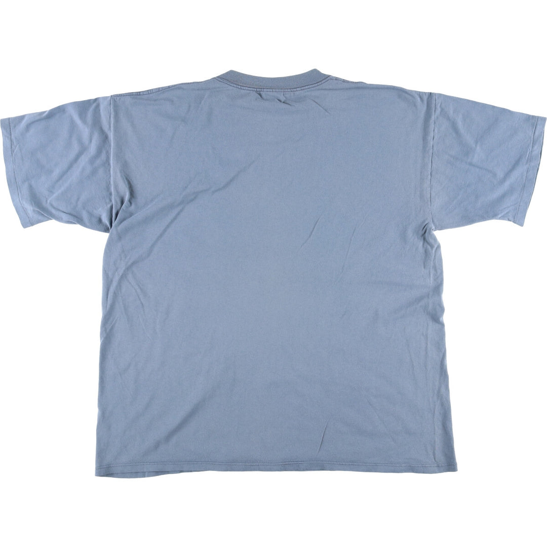 Vintage 90'S HLMILLER TOTAL TEE printed T-shirt, Made in USA, Men's XXL cotton Blue type light blue Vintage Second Hand