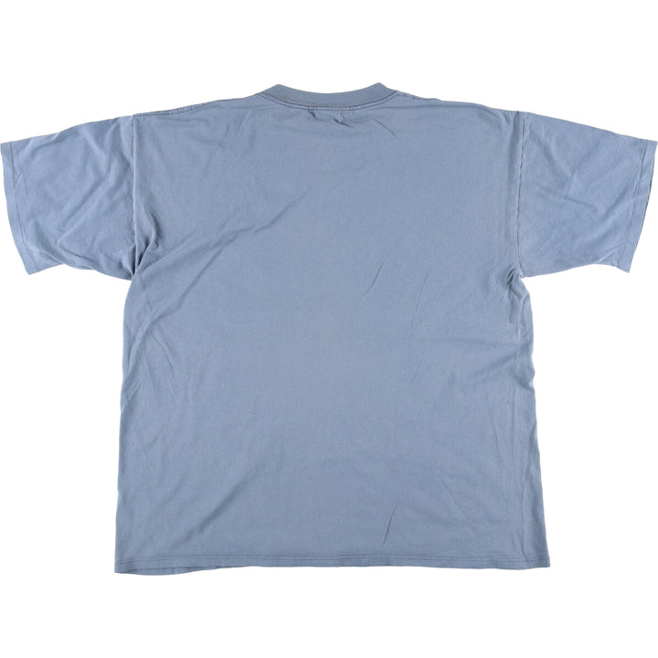 Vintage 90'S HLMILLER TOTAL TEE printed T-shirt, Made in USA, Men's XXL cotton Blue type light blue Vintage Second Hand