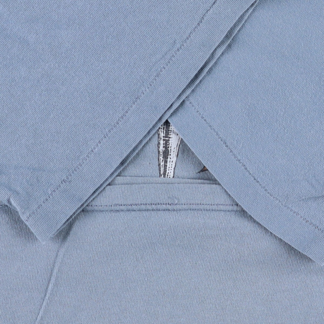 Vintage 90'S HLMILLER TOTAL TEE printed T-shirt, Made in USA, Men's XXL cotton Blue type light blue Vintage Second Hand
