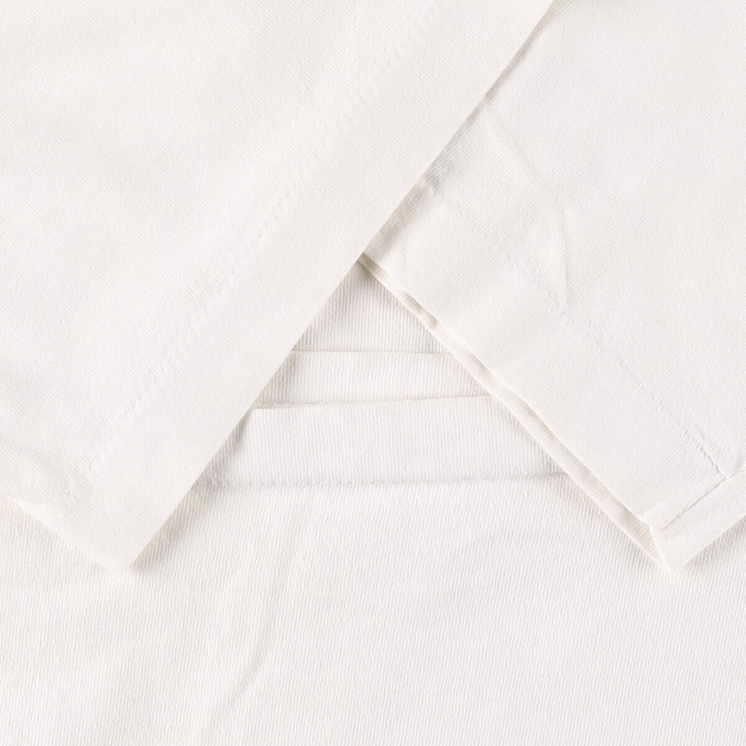 90'S Fruit of the Loom print T-shirt, Made in USA, Men's XL cotton pale white type Vintage Second Hand