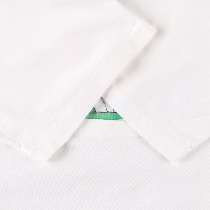 Vintage 90'S Lake Street Shirts printed T-shirt, Made in USA, Men's Size L cotton white type Vintage Second Hand