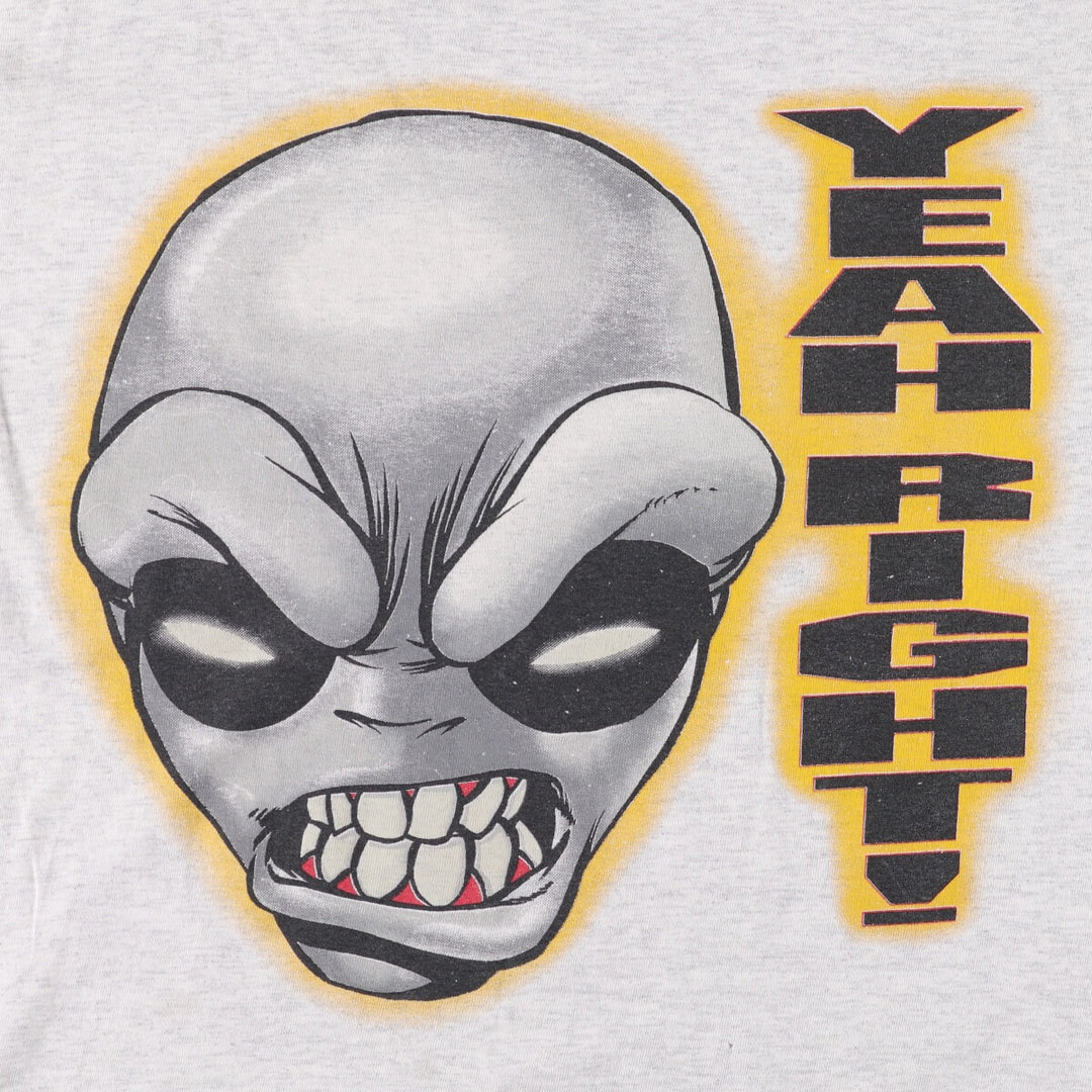FREEZE Printed T-Shirt, Made in USA, Men's Size L cotton pale white type Vintage Second Hand