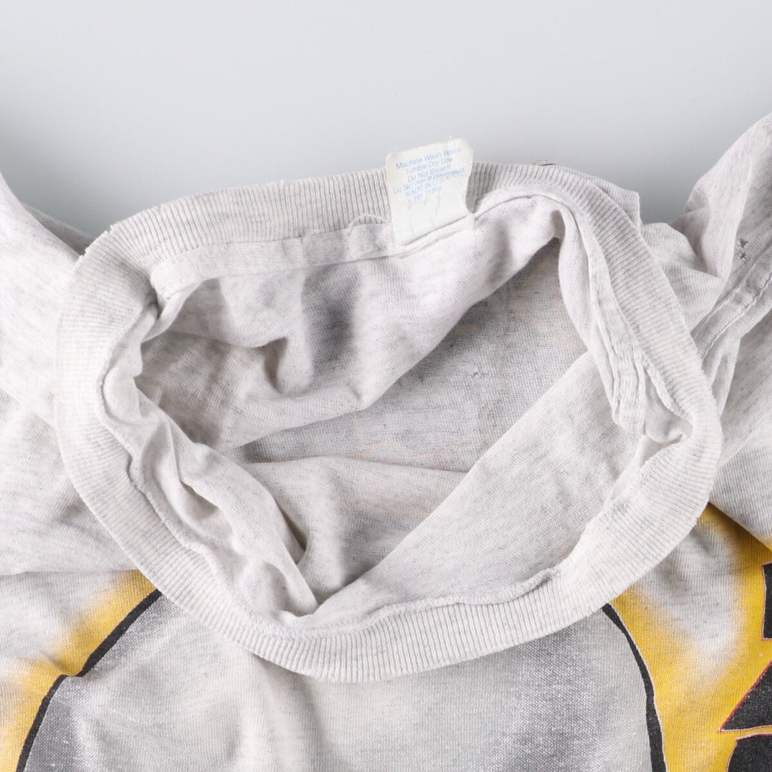 FREEZE Printed T-Shirt, Made in USA, Men's Size L cotton pale white type Vintage Second Hand
