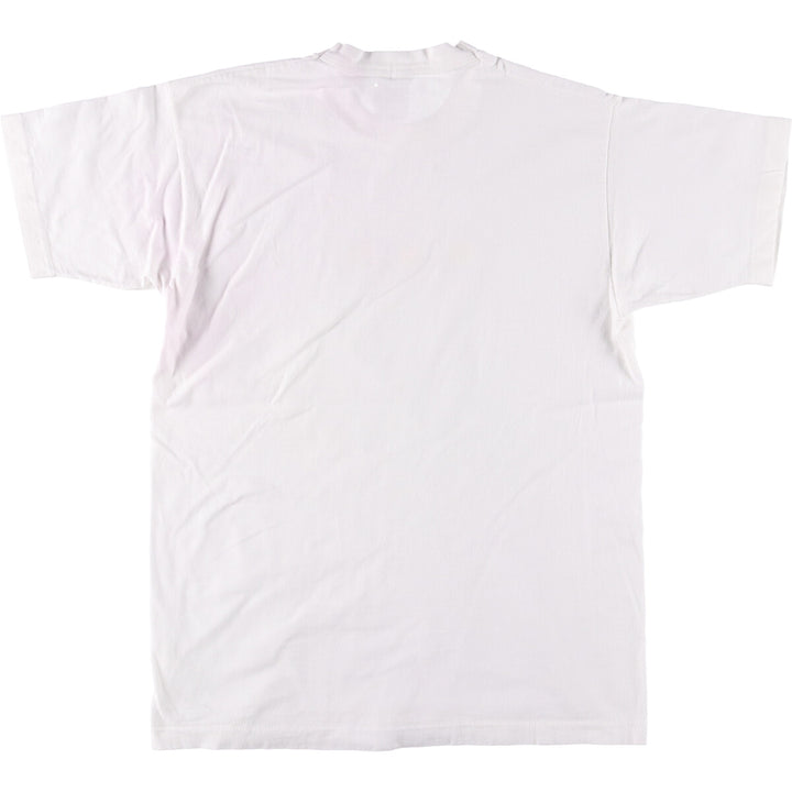 90'S Fruit of the Loom Heavy Cotton Printed T-Shirt Made in USA Men's Size L Vintage cotton white type Vintage Second Hand