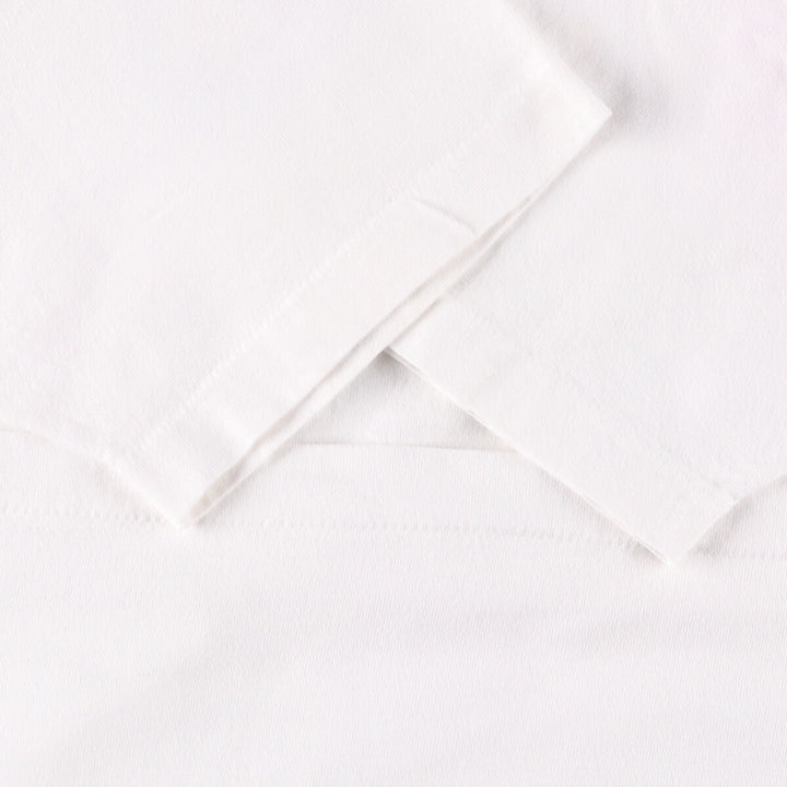 90'S Fruit of the Loom Heavy Cotton Printed T-Shirt Made in USA Men's Size L Vintage cotton white type Vintage Second Hand