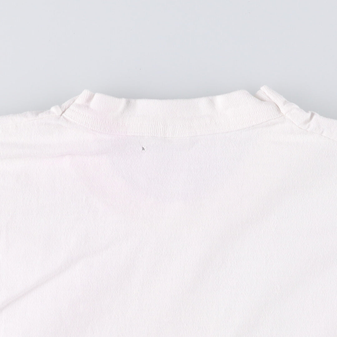 90'S Fruit of the Loom Heavy Cotton Printed T-Shirt Made in USA Men's Size L Vintage cotton white type Vintage Second Hand