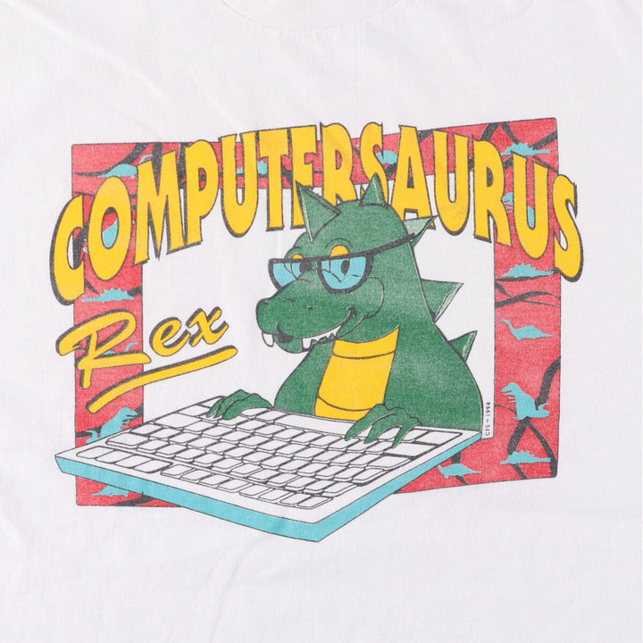 90'S Fruit of the Loom Best Printed T-shirt, Made in USA, Men's XL, Vintage cotton white type Vintage Second Hand