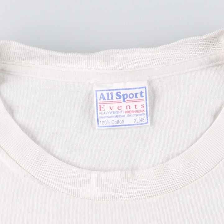 90'S All Sports ALL SPORT Message Print T-Shirt, Men's XL, Vintage cotton white type Vintage Second Hand