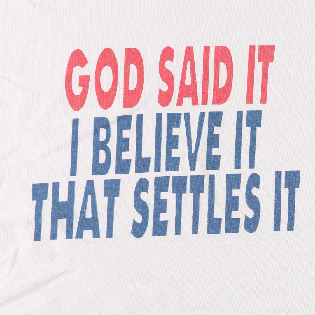 90'S All Sports ALL SPORT Message Print T-Shirt, Men's XL, Vintage cotton white type Vintage Second Hand