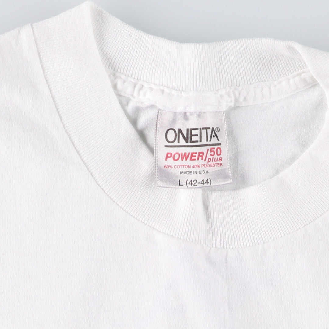 90'S ONEITA Fosters Freeze Advertising T-shirt Made in USA Men's L size Vintage cotton white type Vintage Second Hand