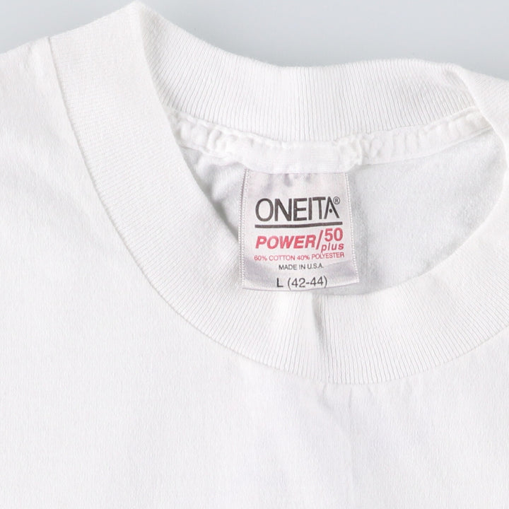 90'S ONEITA Fosters Freeze Advertising T-shirt Made in USA Men's L size Vintage cotton white type Vintage Second Hand